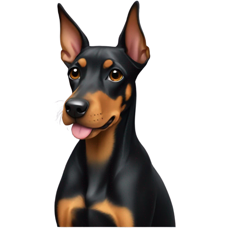 Black and Tan Manchester terrier  emoji