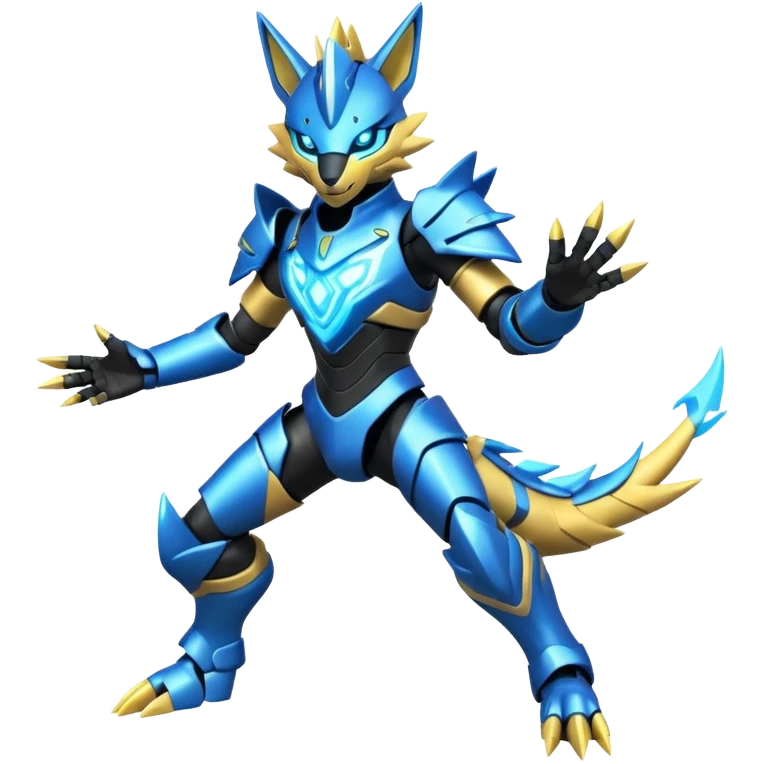 Modern Cyber Zeraora, full body emoji
