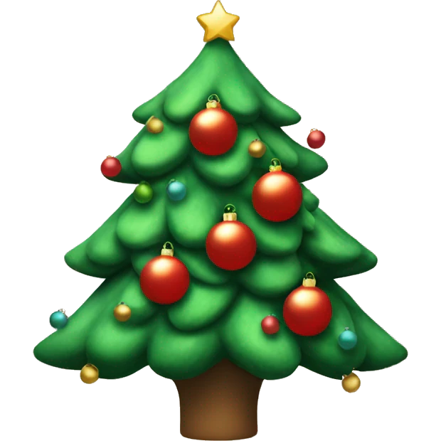 Christmas tree with baubles on it  emoji