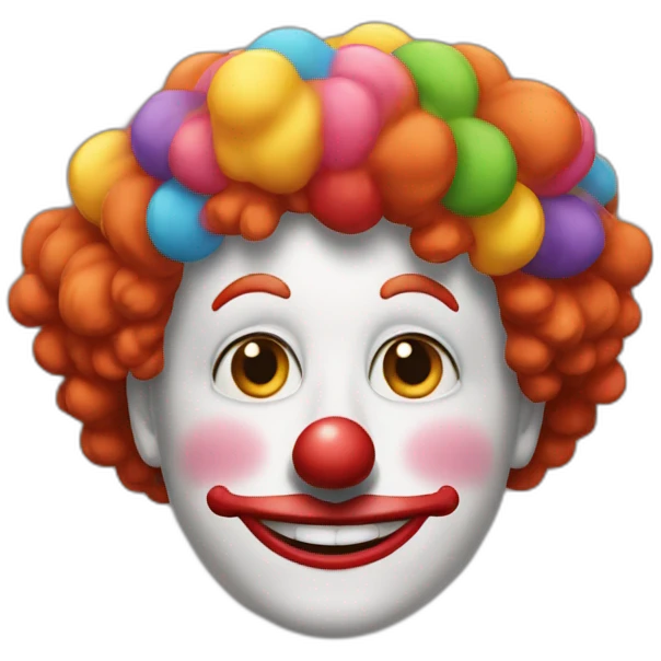 la perruque d'un clown sans sa tete emoji