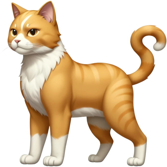 Super muscular Buff sigma Gigachad cat full body tuxedo colored  emoji