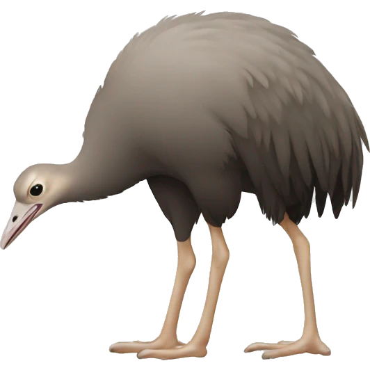 ostrich with head in sand emoji