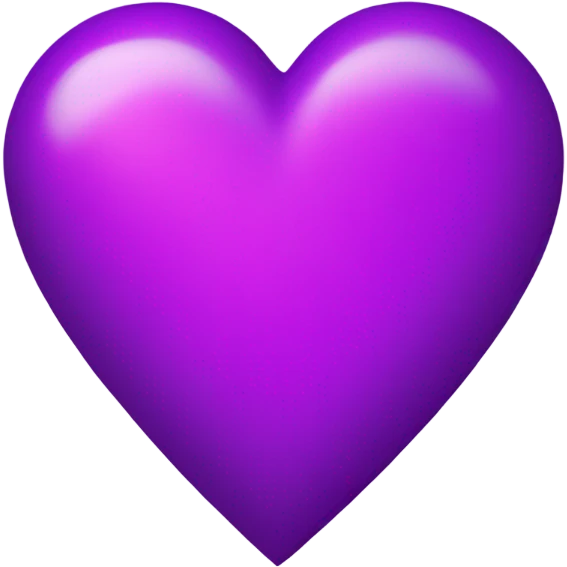 Neon purple heart emoji