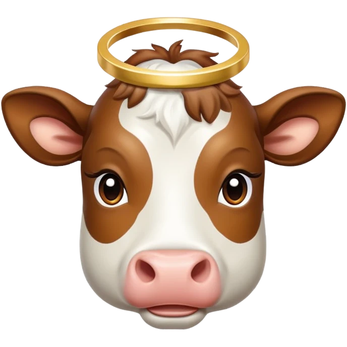 holy cow with a halo emoji