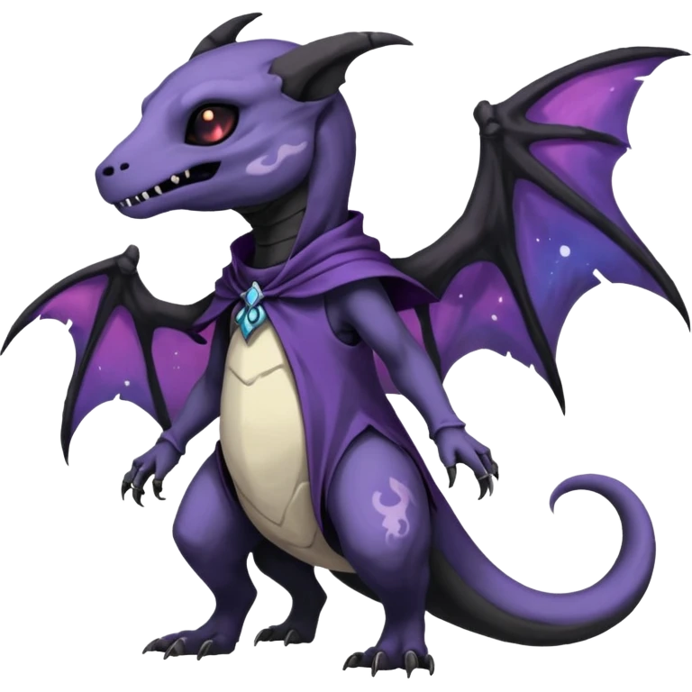 Nebulae Gothic Spooky Salandit-Cubone-Duskull-Noibat-Fakémon-hybrid-creature (full body)  emoji