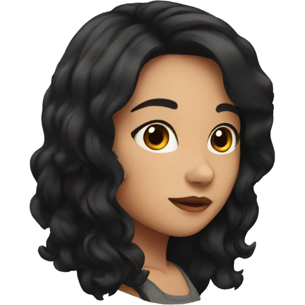 girl with black hair  emoji
