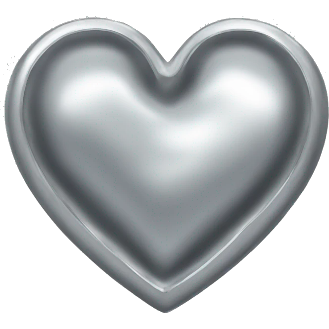 Heart made of silver emoji