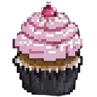 cupcake with pink icing emoji