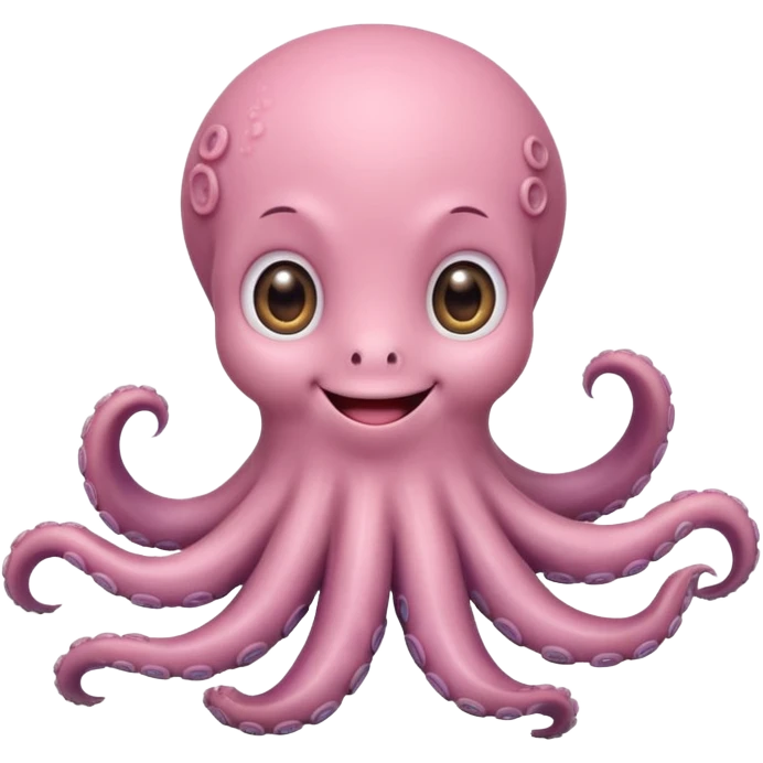 a cute baby octopus in emoji style emoji