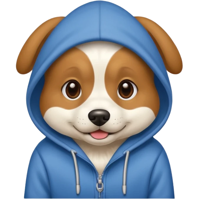 dog wearing hoodie emoji