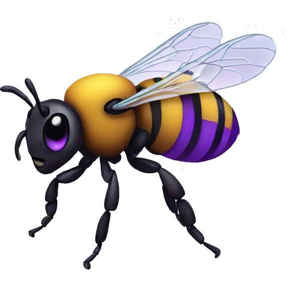 purple bee emoji