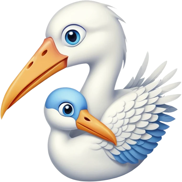 stork with Baby  emoji