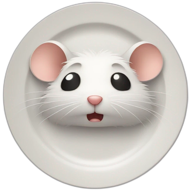 fluffy sad mouse look to empty plate emoji