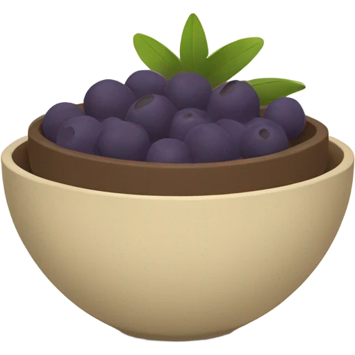 acai bowl, beige bowl, minimalism  emoji