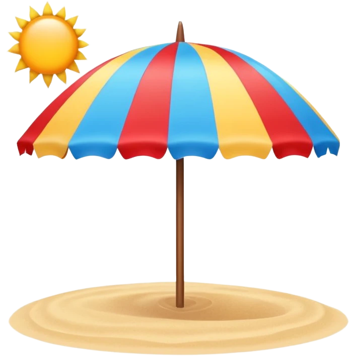 summer beach colorful umbrella, just umbrella emoji