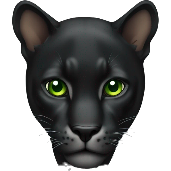 Animal pantera negra con ojos verdes emoji