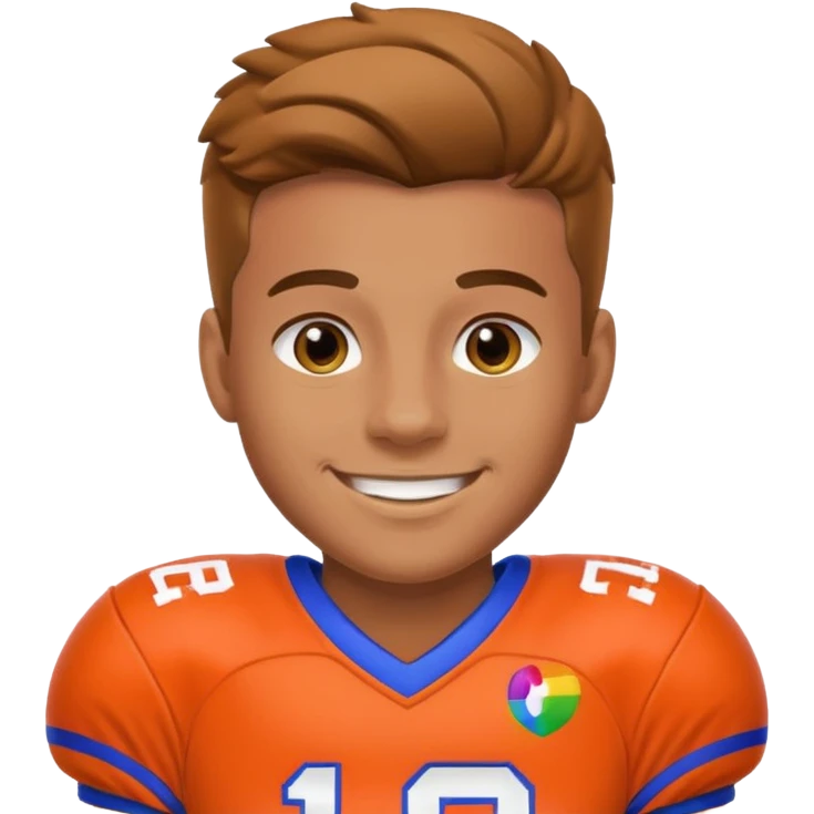 A LGBTQ football player emoji