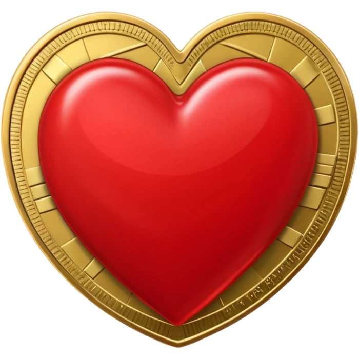 "Realistic HD heart fully merged with money, red glossy heart seamlessly fused with cash textures and gold tones, glowing dramatic light, symbolizing love and wealth becoming one, white background." emoji