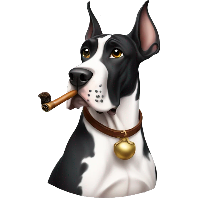 great dane smoking pipe emoji