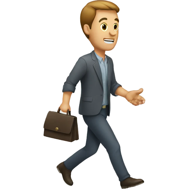 man avoiding payment emoji