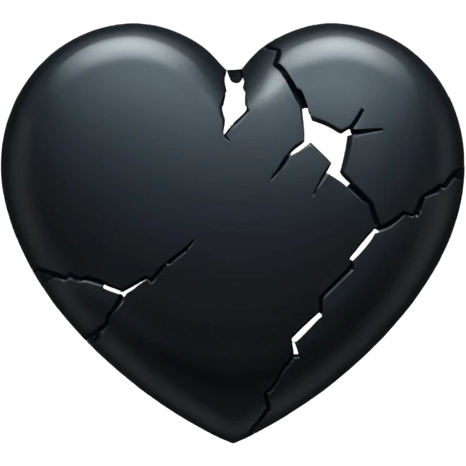 Black heart break emoji