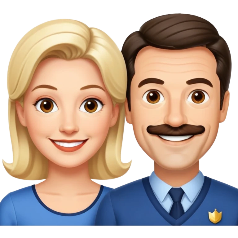Ted Lasso smiling at Rebecca Welton  emoji