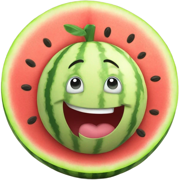 watermelon happy emoji