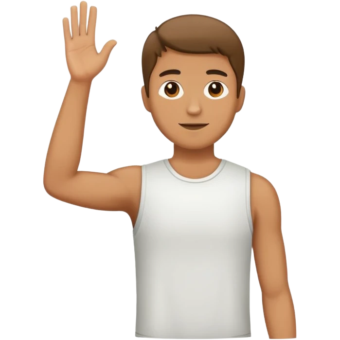 man (full-body) (one arm raised) emoji