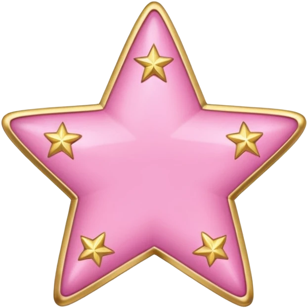 Pink star (flat, with little stars beside it) emoji