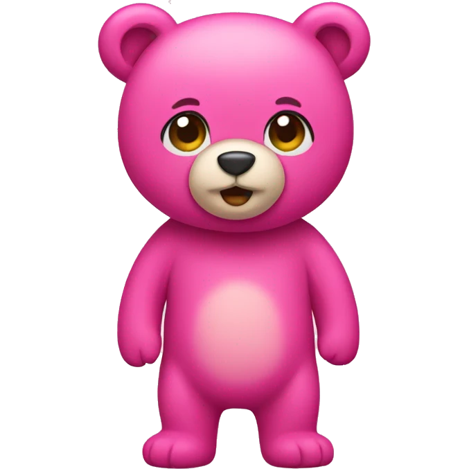 Pink bear emoji