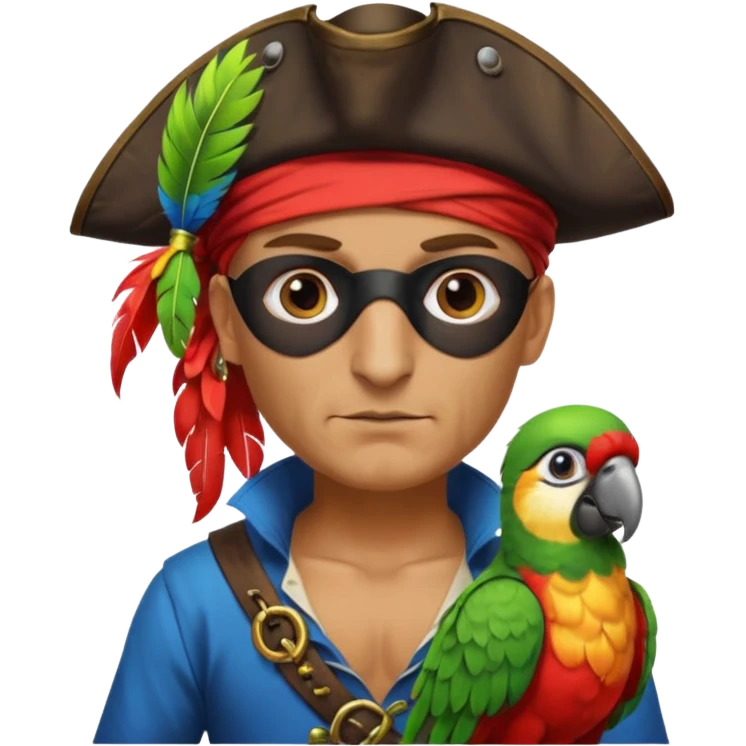 pirate and parrot emoji