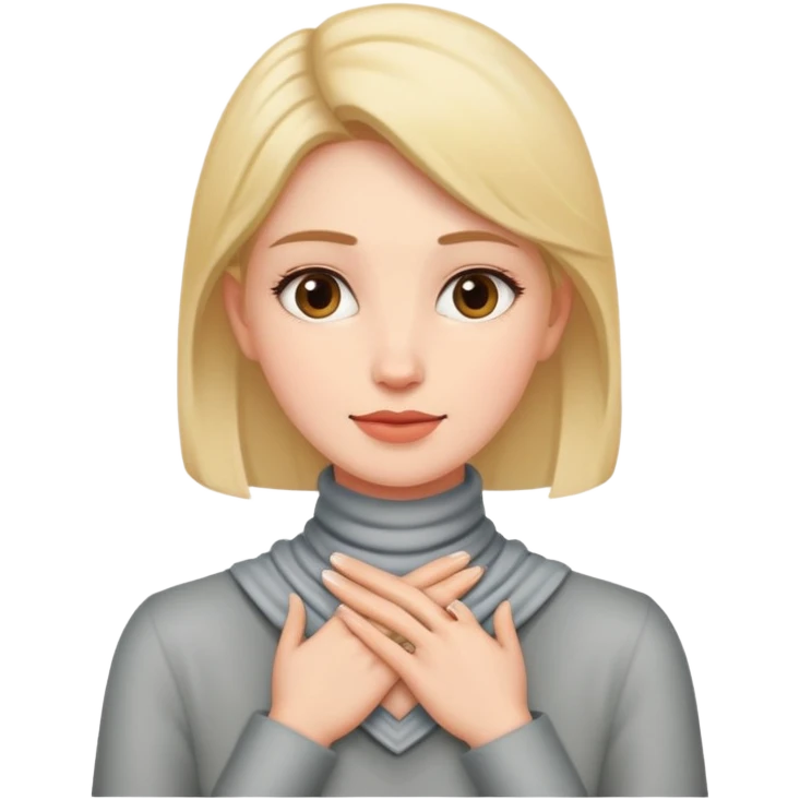 women with hands around her neck  emoji