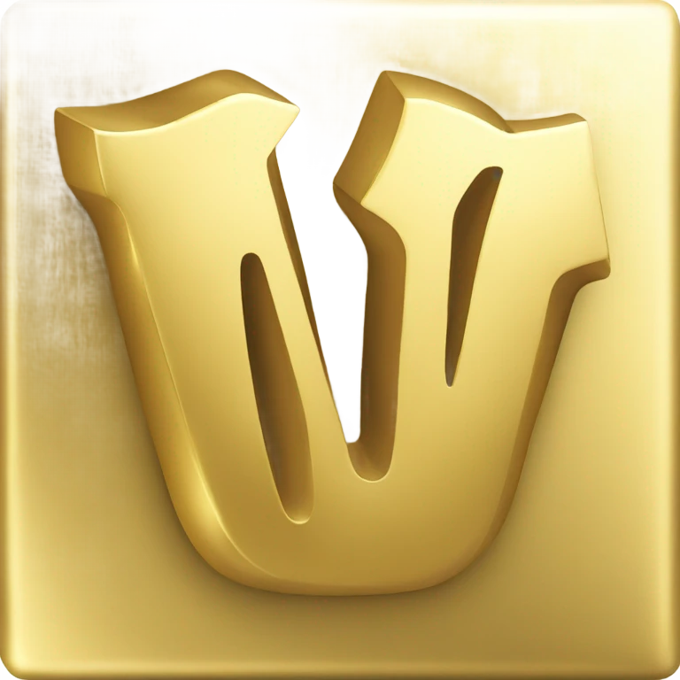 Gold W emoji