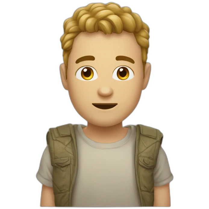 Мальчик с очками целует девочку  emoji