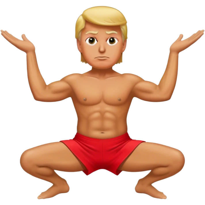 Trump doing the splits emoji