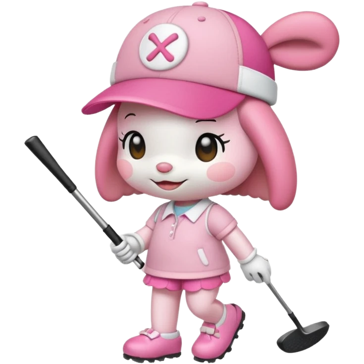my melody golfing emoji