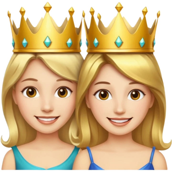 two women with crowns  emoji