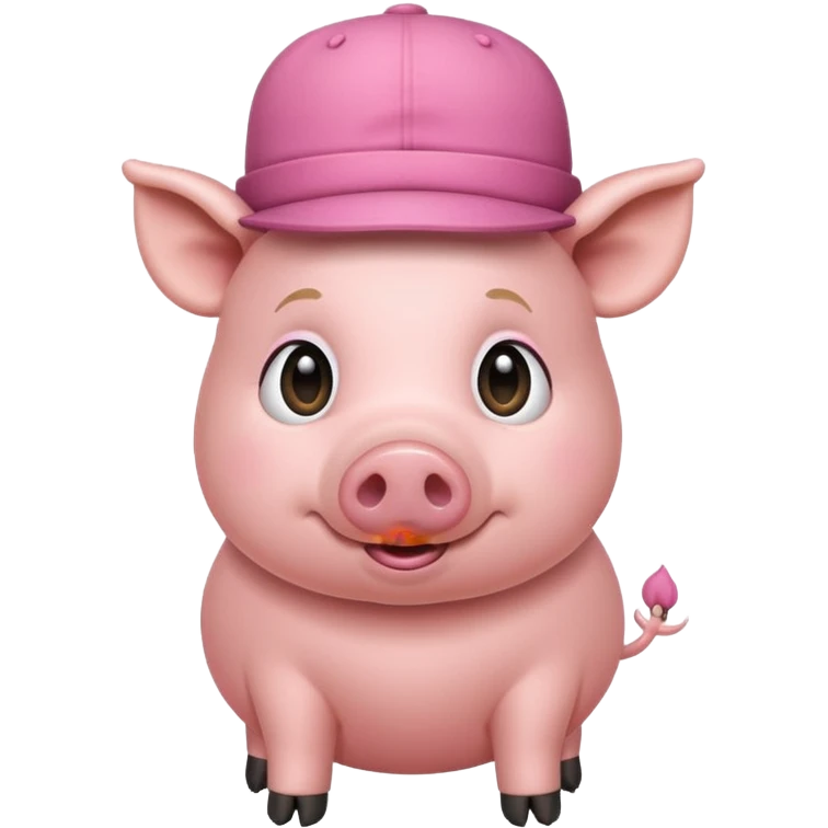 pig wear hat emoji