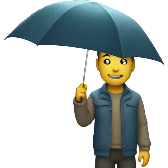 Raining  emoji