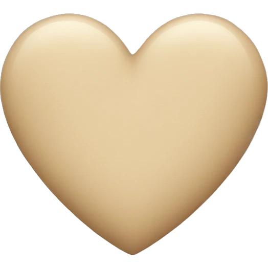 Beige heart  emoji