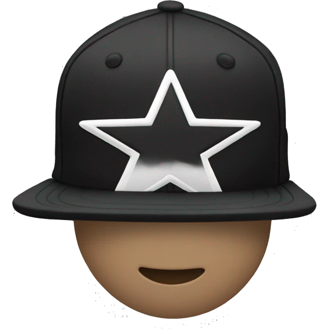 baseball cap black star emoji