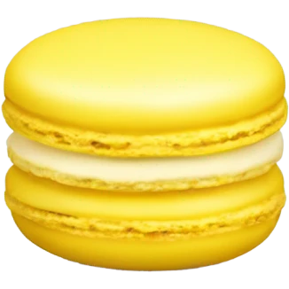one yellow macaron  emoji