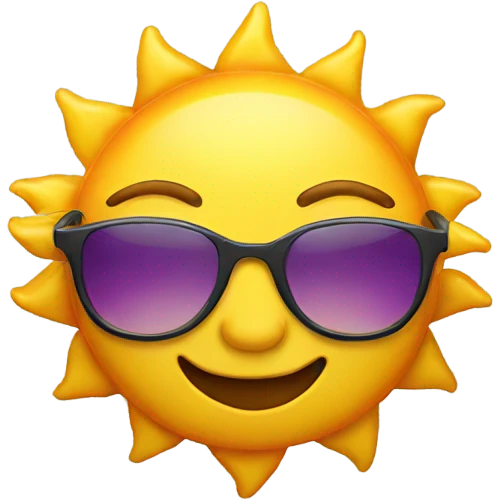 Sun with glasses emoji