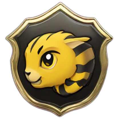 Hufflepuff badge pin emoji