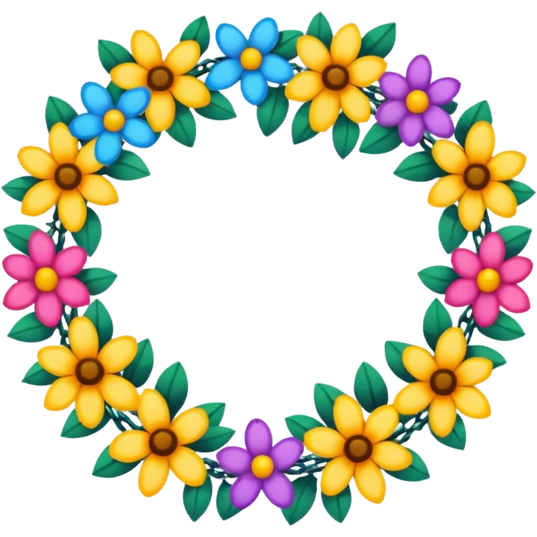 two flower garlands next to each other emoji