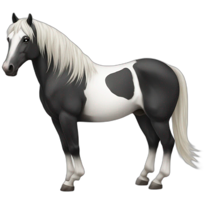 horse white and tattoo emoji