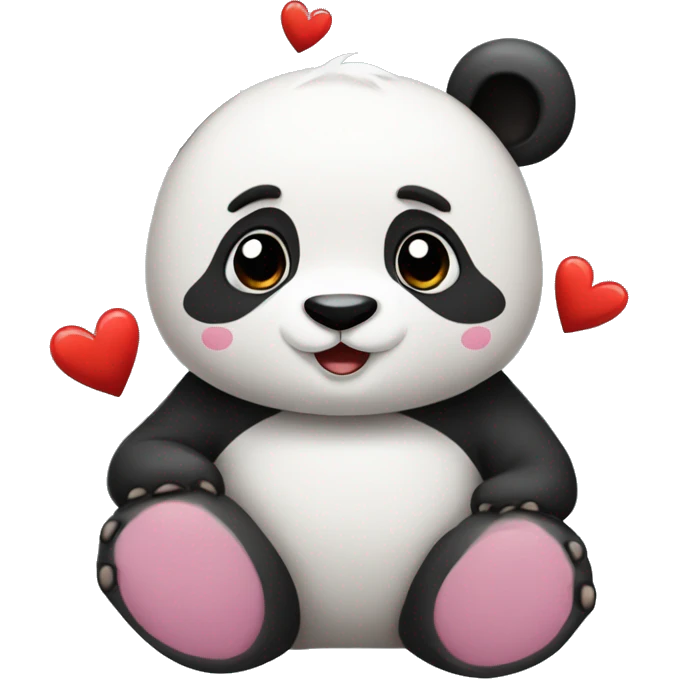 Panda con corazones  emoji