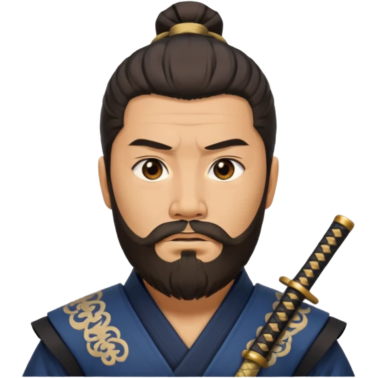 samurai with full beard emoji