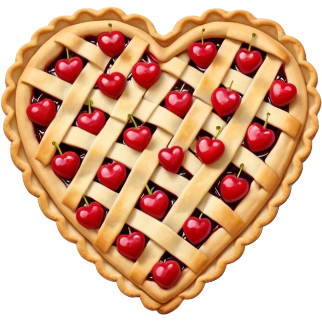 cherry pie heart shape emoji