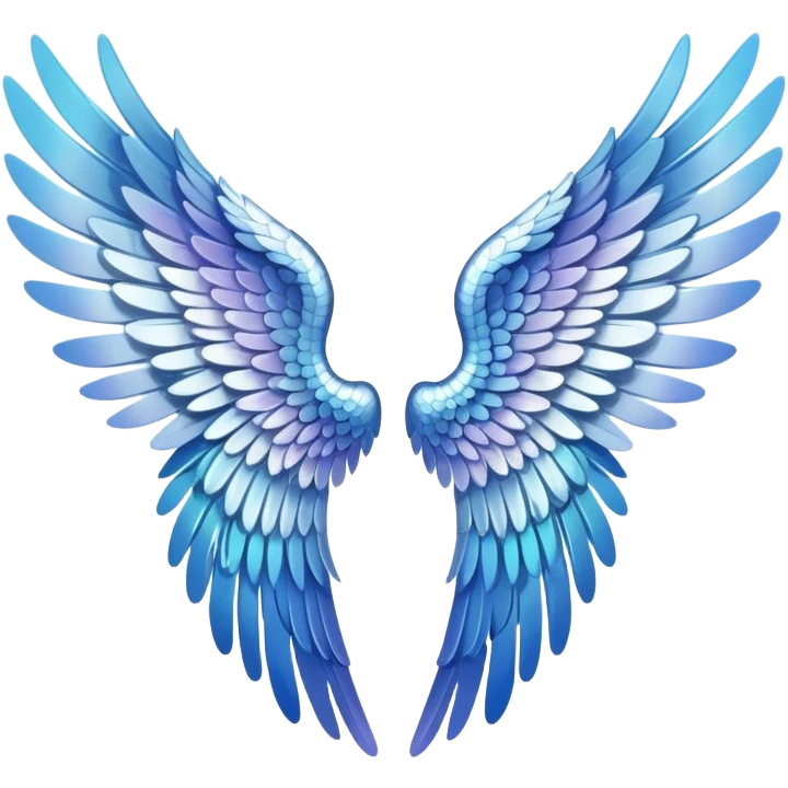 iridescent angel wings emoji